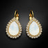 Auskarai "Debesų Lašas (White Opal)" su Swarovski™ kristalais